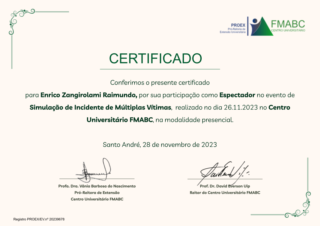 Certificado Catástrofe