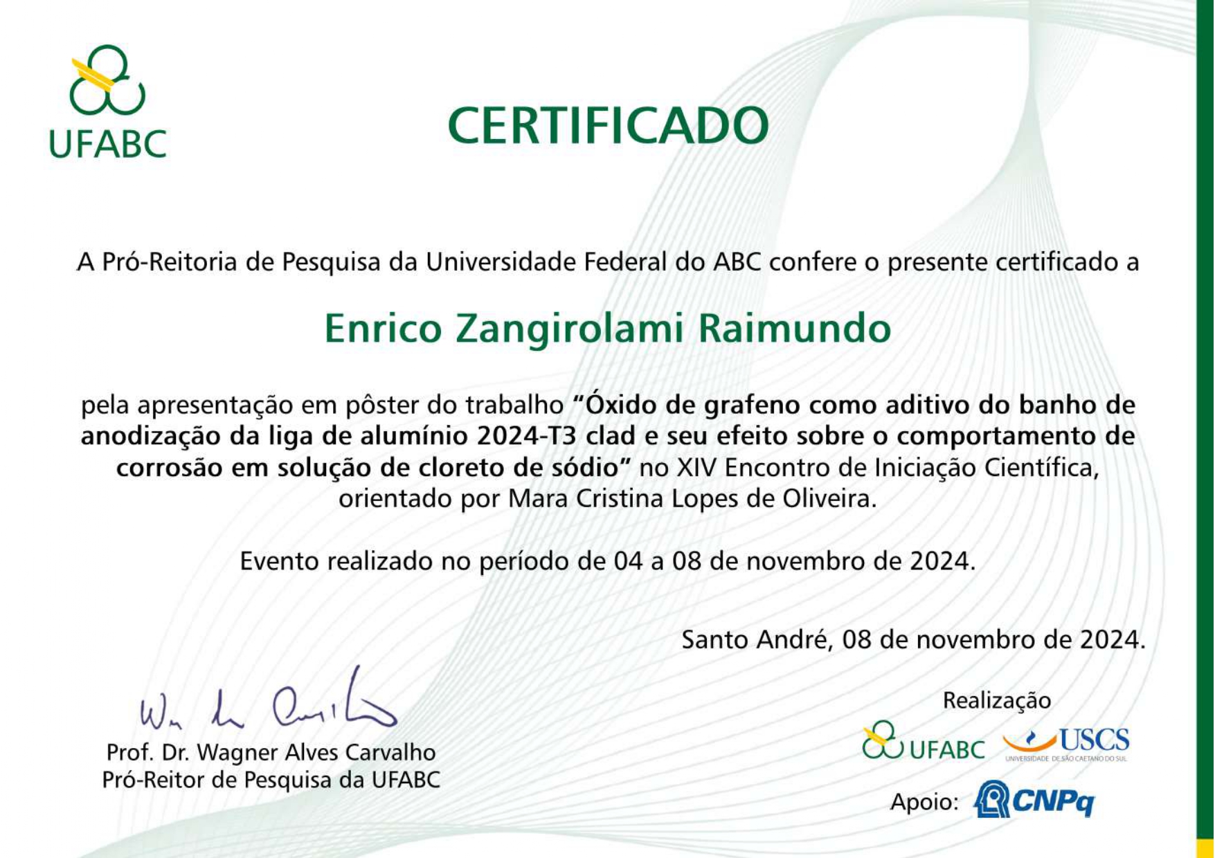 Certificado XIV